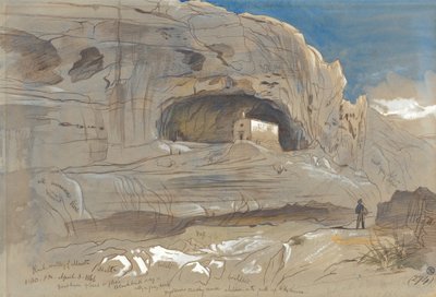 Rocky Valley of Mosta, Malta, 1:30 pm, April 3, 1866 by Edward Lear